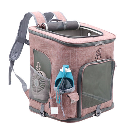 LDLC QS-002-L Foldable And Breathable Portable Pet Backpack(Light Pink)-garmade.com