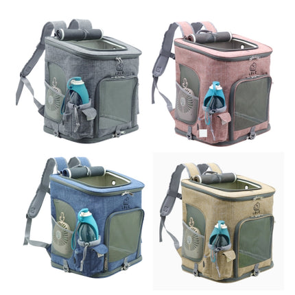 LDLC QS-002-L Foldable And Breathable Portable Pet Backpack(Light Gray)-garmade.com