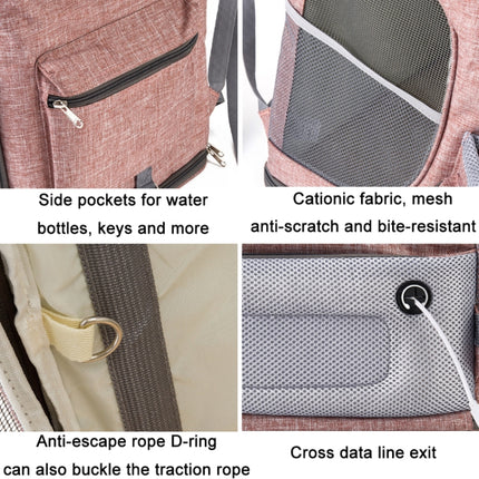 LDLC QS-002-L Foldable And Breathable Portable Pet Backpack(Denim Blue)-garmade.com