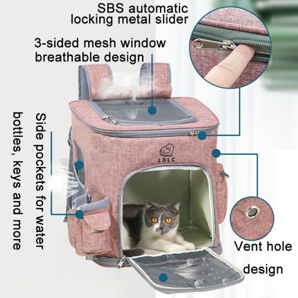 LDLC QS-002-L Foldable And Breathable Portable Pet Backpack(Light Gray)-garmade.com