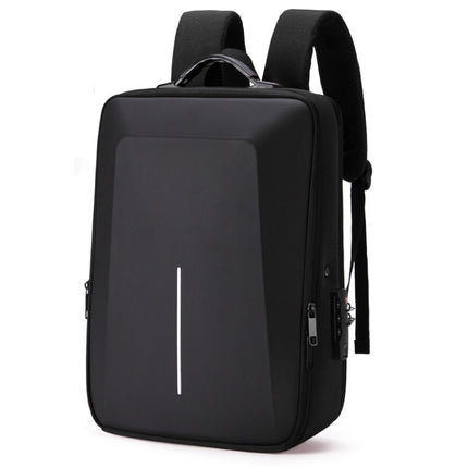Hard Shell Backpack Alloy Frame Anti-Theft Computer Bag For Men, Color: 8003 Black-garmade.com