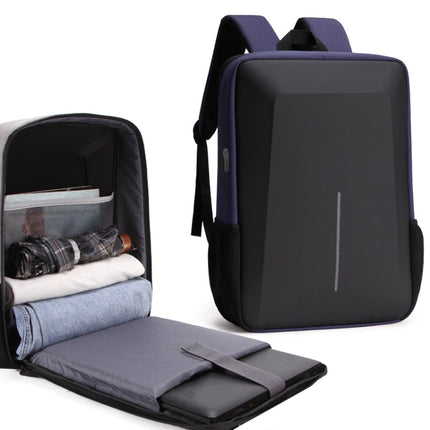 Hard Shell Backpack Alloy Frame Anti-Theft Computer Bag For Men, Color: 8001-J Blue-garmade.com