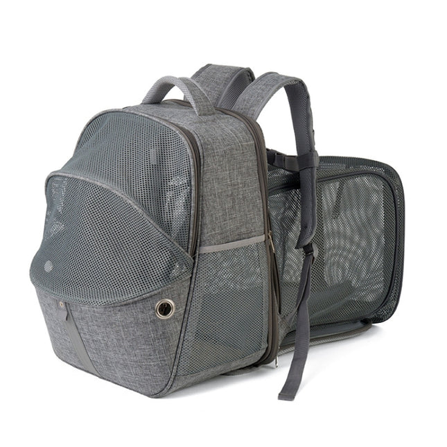 LDLC QS-067 Outdoor Breathable Can Expand Portable Pet Bag(Gray)-garmade.com