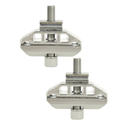2 PCS FMFXTR Bicycle Saddle Clamp Code Screw Connector(Double Rail Silver)-garmade.com
