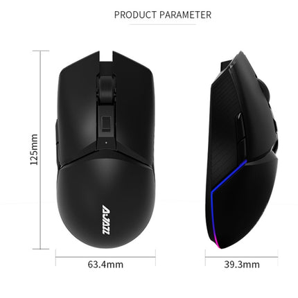 Ajazz I309Pro 1600 DPI 8 Keys Dual Mode Gaming Wireless Bluetooth Mouse(Black)-garmade.com