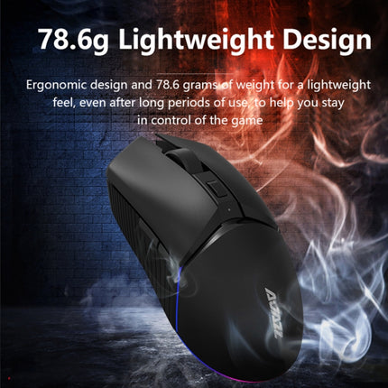 Ajazz I309Pro 1600 DPI 8 Keys Dual Mode Gaming Wireless Bluetooth Mouse(Black)-garmade.com