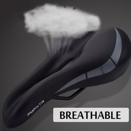 FMFXTR Bicycle Cushion Comfortable Hollow Breathable Saddle(Black)-garmade.com