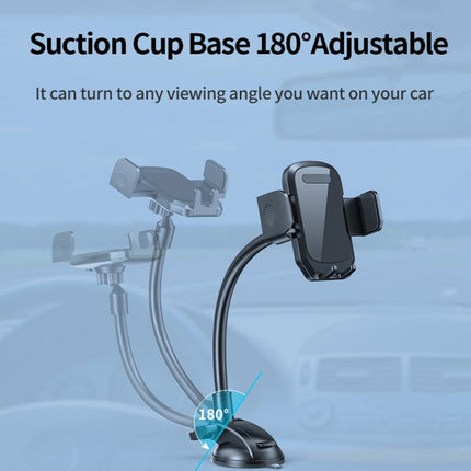 L005L+M013 Car Suction Cup Phone Holder(Gray)-garmade.com