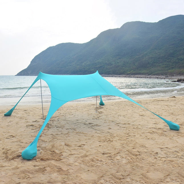 Outdoor Beach Lycra Canopy Camping Tent Sunshade Fishing Tent, Size: 210x160x150cm(Sky Blue)-garmade.com
