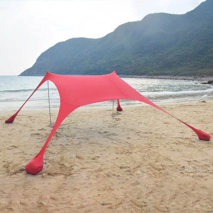Outdoor Beach Lycra Canopy Camping Tent Sunshade Fishing Tent, Size: 210x200x150cm(Red)-garmade.com