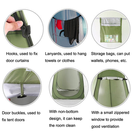 Outdoor Camping Toilet Changing Tent Automatic Shower Bathing Tent, Style: Single Person(Green)-garmade.com
