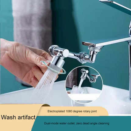 Universal Faucet Splash Guard Faucet Extender Connector, Specification: 2 Internal Teeth+Outer Teeth Rotation 2 Water Outlet-garmade.com
