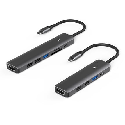 Blueendless Type-C+USB 3.0/2.0+HDMI4K HUB, Specification: 7 in 1-garmade.com