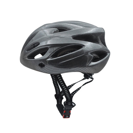 Unisex Cycling Bike One-piece Helmet, Size: One Size About 57-62cm(Fiber Black)-garmade.com