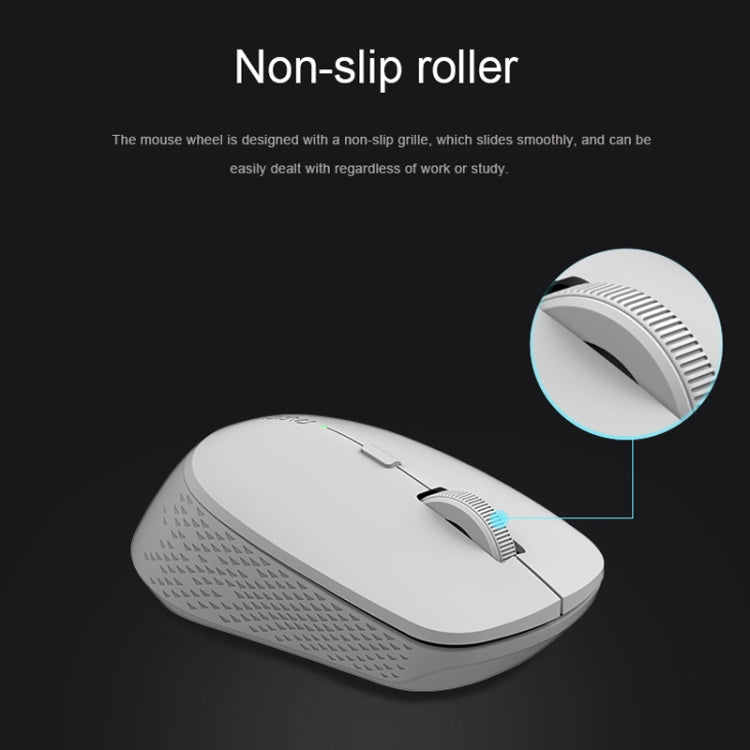 Rapoo M300G 1600DPI 3 Keys Laptop Office Silent Wireless Bluetooth Mouse(Deep Gray)-garmade.com