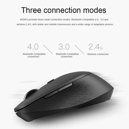 Rapoo M300G 1600DPI 3 Keys Laptop Office Silent Wireless Bluetooth Mouse(Blue)-garmade.com