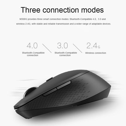 Rapoo M300G 1600DPI 3 Keys Laptop Office Silent Wireless Bluetooth Mouse(Deep Gray)-garmade.com