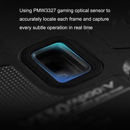 Rapoo V330 6200DPI 10 Keys Symphony RGB Gaming Wired Mechanical Mouse(Black)-garmade.com