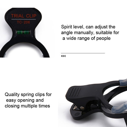 2 PCS/Set Monocular Glasses Adjustable Optometry Trial Frame Wearable Clip With Balancer-garmade.com