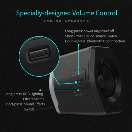 Edifier HECATE G2000 Computer Gaming Audio Bluetooth Light Speaker, US Plug(Black)-garmade.com