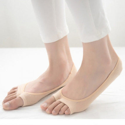 5 PCS Anti-heel Invisible High Heels Socks Pumps Boat Socks Toe Socks, Size: One Size(Skin Color)-garmade.com