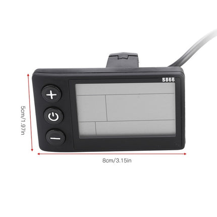 S866 Electric Bicycle Mountain Bike LCD Meter, Specification: B Type-garmade.com