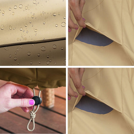 Oxford Cloth Waterproof Dustproof Barbecue Cover With Sundry Bag, Size: 145x61x117cm(Beige)-garmade.com