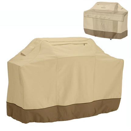 Oxford Cloth Waterproof Dustproof Barbecue Cover With Sundry Bag, Size: 170x61x117cm(Beige)-garmade.com