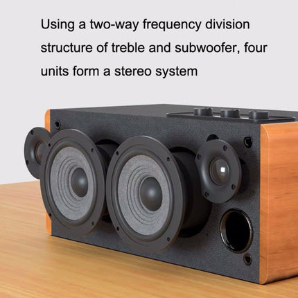 Edifier D12 Wireless Bluetooth Speaker Car Subwoofer Stereo(Wood Grain)-garmade.com