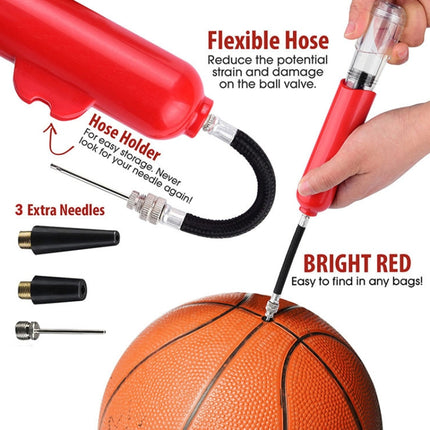 Two-Way Mini Ball Pump Football Basketball Portable Inflatable Pump(Black)-garmade.com