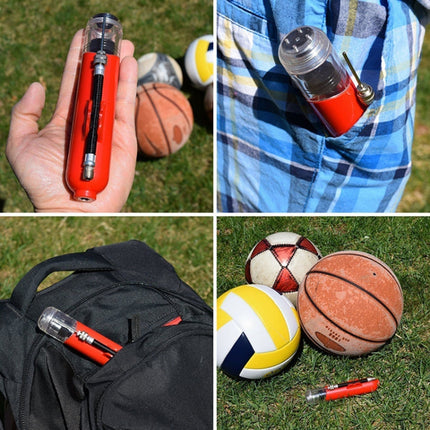 Two-Way Mini Ball Pump Football Basketball Portable Inflatable Pump(Yellow)-garmade.com