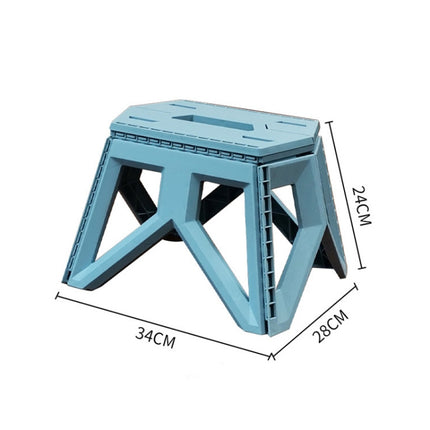 Portable Thickened Plastic Folding Stool Outdoor Fishing Stool, Color: Army Green-garmade.com