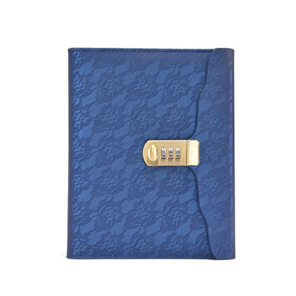 WZJZ0114 A5 Imitation Leather Thickened Password Notebook(Blue)-garmade.com