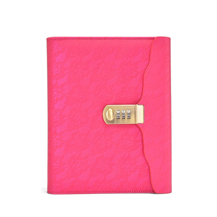 WZJZ0114 A5 Imitation Leather Thickened Password Notebook(Pink)-garmade.com