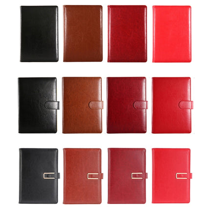 WZJZ0101 PU Leather Thickened Notebook, Specification: A5(Red Metal Buckle)-garmade.com