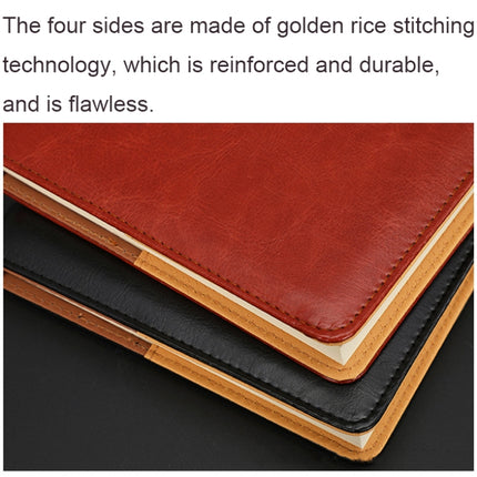 WZJZ0101 PU Leather Thickened Notebook, Specification: A5(Brown Metal Buckle)-garmade.com