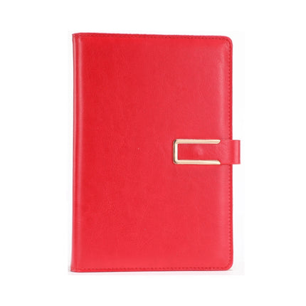 WZJZ0101 PU Leather Thickened Notebook, Specification: B5(Red Metal Buckle)-garmade.com