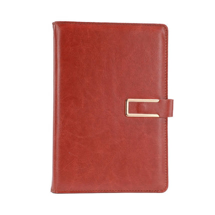 WZJZ0101 PU Leather Thickened Notebook, Specification: B5(Brown Metal Buckle)-garmade.com