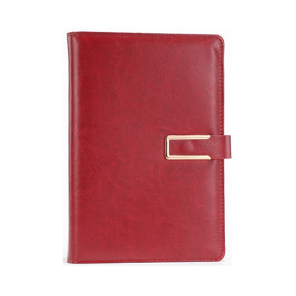 WZJZ0101 PU Leather Thickened Notebook, Specification: B5(Wine Red Metal Buckle)-garmade.com