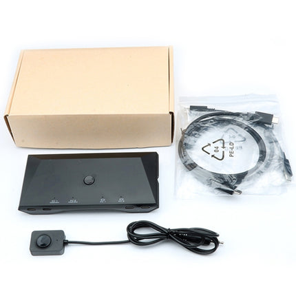 2 In 1 Out 4K 60Hz Type-C Notebook Dedicated KVM Switch(Black)-garmade.com