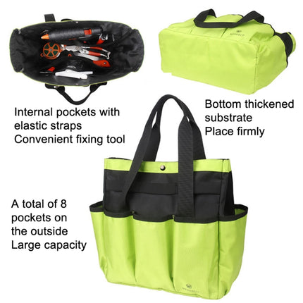 WESSLECO CL175 Outdoor Oxford Garden Tools Shoulder Bags(Green)-garmade.com