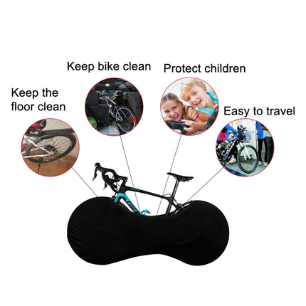 Bicycle Tire Dust Cover High Elasticity Universal Road Bike Wheel Cover(Black)-garmade.com