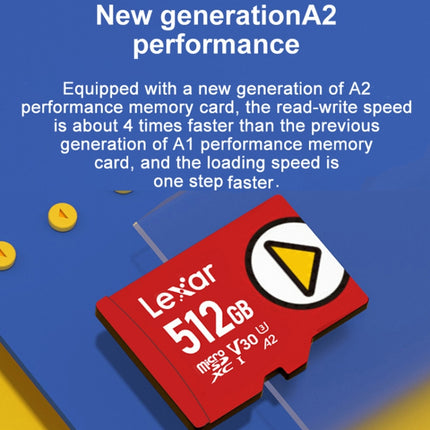 Lexar LSDMI High-Speed TF Card Game Console Memory Card, Capacity: 1TB(Red)-garmade.com