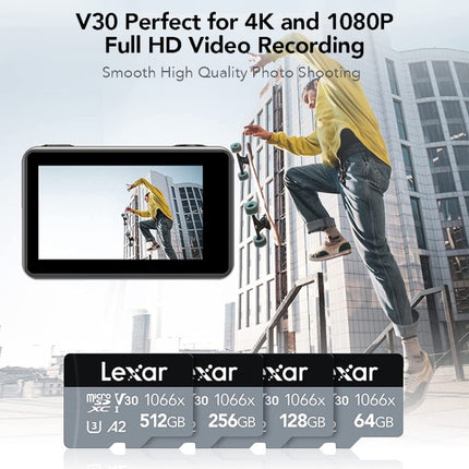 Lexar LKSTF1066X High-Speed TF Card Motion Camera Surveillance Recorder Memory Card, Capacity: 128GB-garmade.com