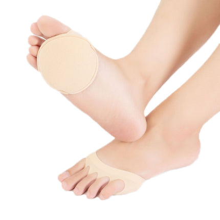 3 PCS Ice Silk Sweat-absorbing Invisible Forefoot Sponge Pad Five-finger Socks, Color: Skin Color(Free Size)-garmade.com