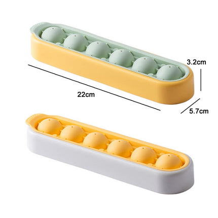 2 PCS Homemade Quick Frozen Ice Cube Storage Silicone Mold(Gray Yellow)-garmade.com