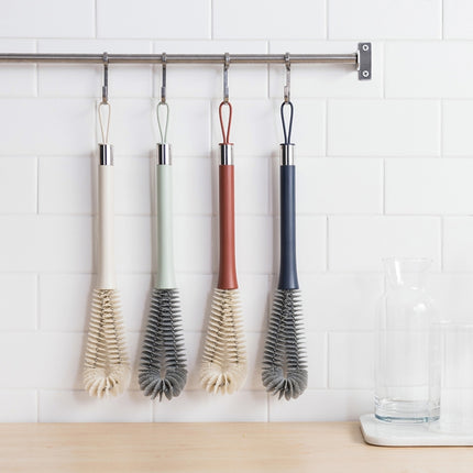 Nylon Hair Long Handle Water Cup Cleaning Brush(Shell Gray)-garmade.com