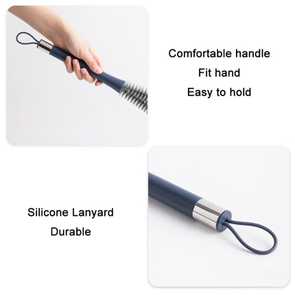 Nylon Hair Long Handle Water Cup Cleaning Brush(Shell Gray)-garmade.com