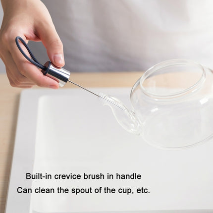 Nylon Hair Long Handle Water Cup Cleaning Brush(Shell Gray)-garmade.com