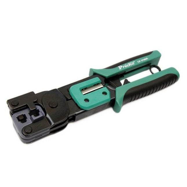 ProsKit Dual-purpose 6/8P Iron Handle Network Ratchet Crimping Plier(CP-376ER)-garmade.com